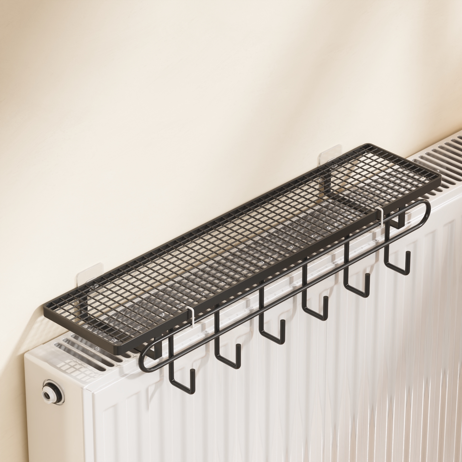 暖气片上方置物架老式暖气管晾衣神器卫生间暖气免打孔挂钩晾衣架