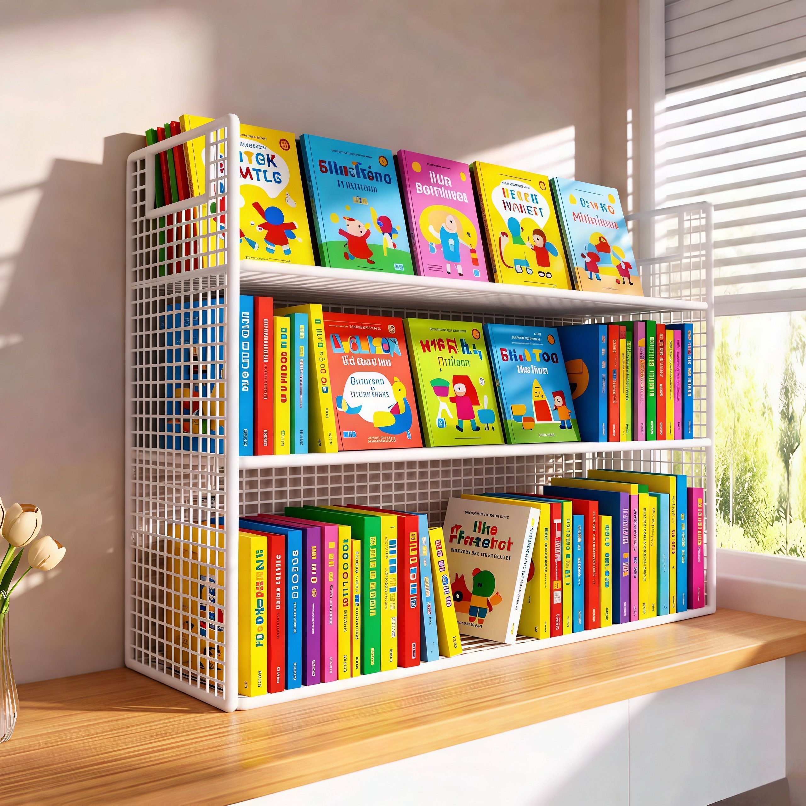 儿童书架桌面收纳盒书桌上书本阅读架床头飘窗宝宝绘本整理置物架,收纳整理,书桌收纳置物架,淘宝优惠券,粉丝福利购,淘宝优惠卷