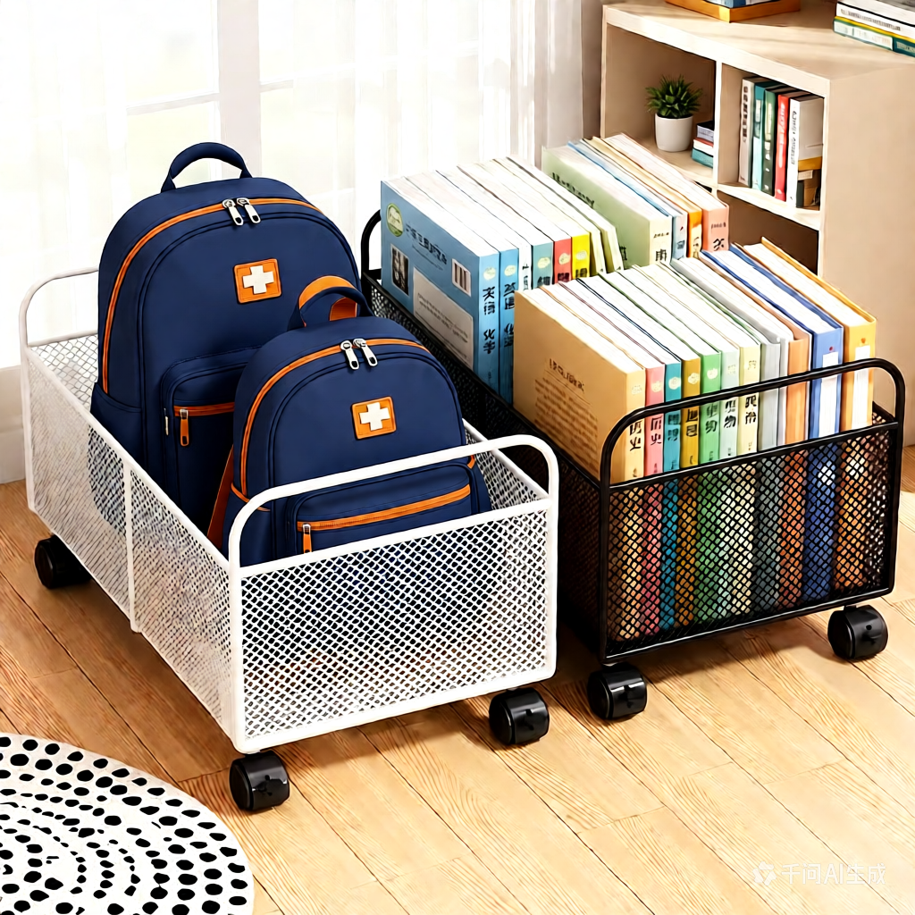 书本收纳箱高中生教室用装书箱带轮学生书籍推车可移动书包置物架,住宅家具,书架,淘宝优惠券,粉丝福利购,淘宝优惠卷