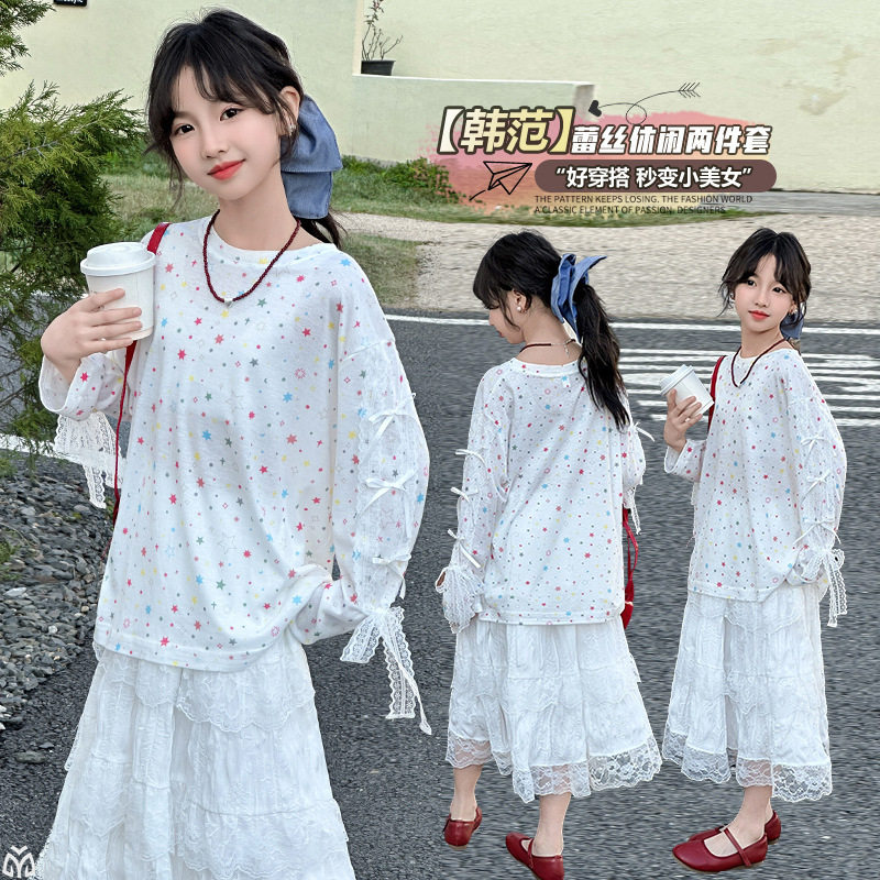 2026年炸街女童装时尚潮流夏天新款洋气时髦套装夏季防晒儿童衣服