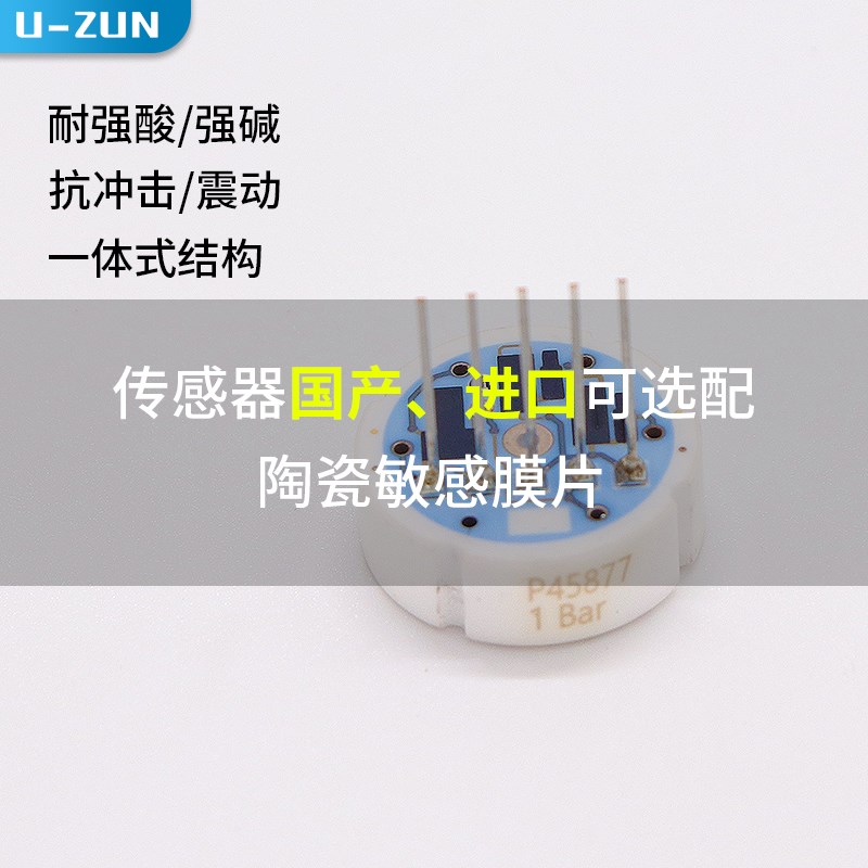UZ-501F四氟防腐压力变送器耐强酸强碱 聚四氟乙烯数显压力传感器