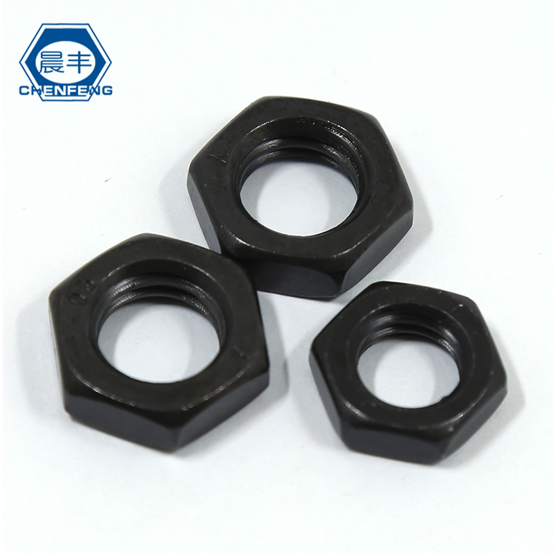 8级六角薄螺母GB6172 6173细牙扁螺帽高强度M8-10-12-14-16-20-24