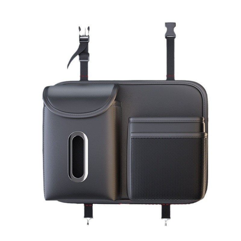 车载垃圾桶汽车内用挂式纸巾盒多功能置物盒车载座椅后排收纳挂袋