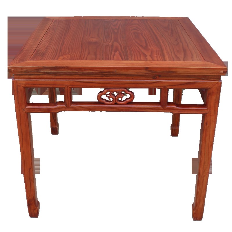 全实木四方桌子饭店餐桌椅组合家用吃饭桌简约小八仙桌新中式榆木