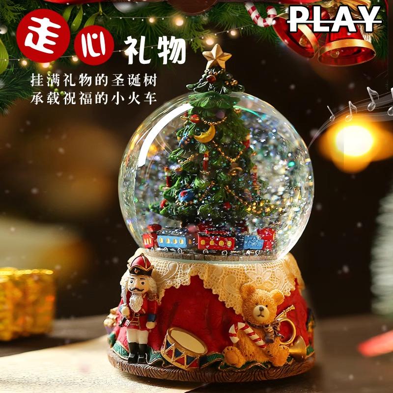 【德国进口】圣诞树雪花水晶球