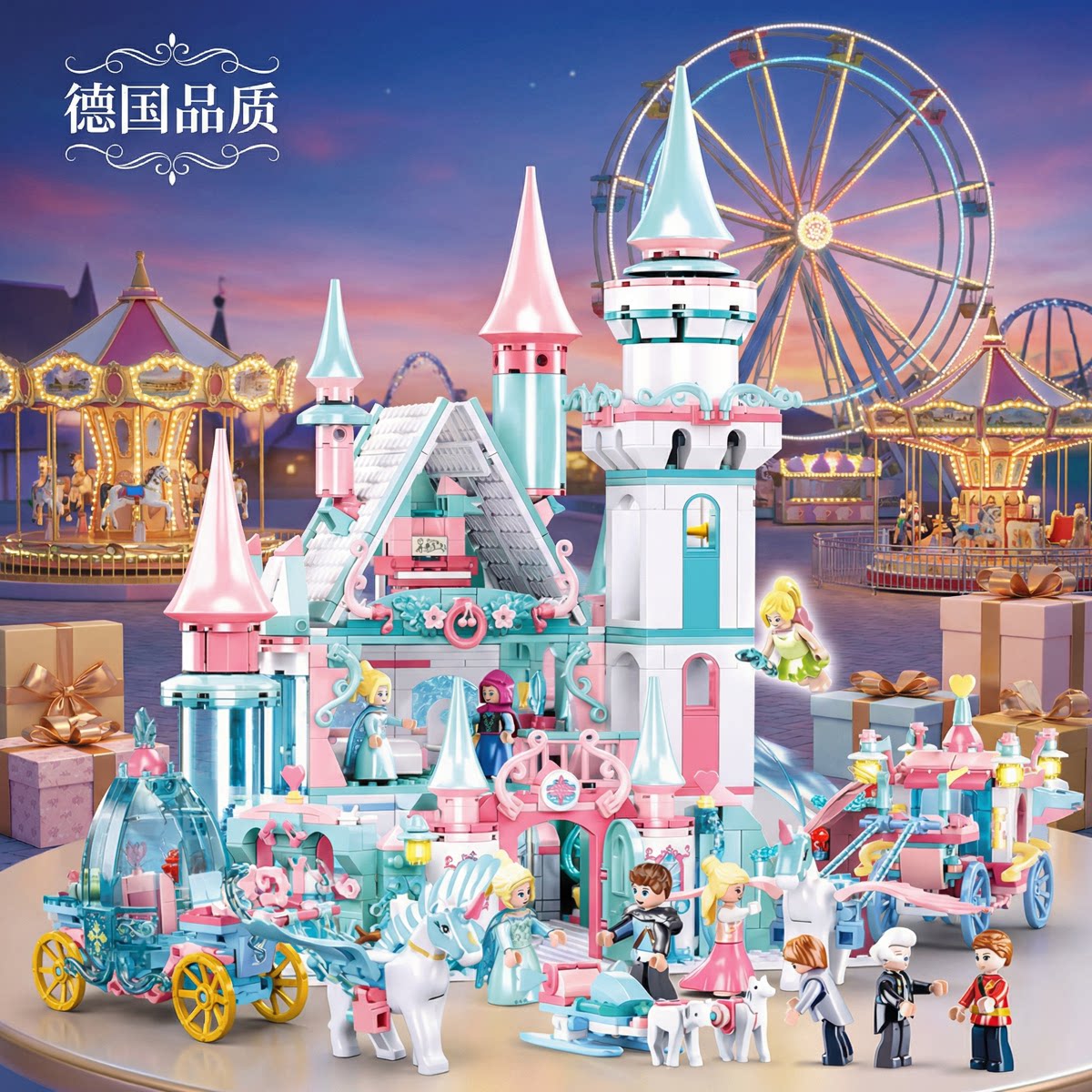 美国精品冰雪城堡系列积木冰雪奇缘儿童益智拼装玩具女孩节日送礼