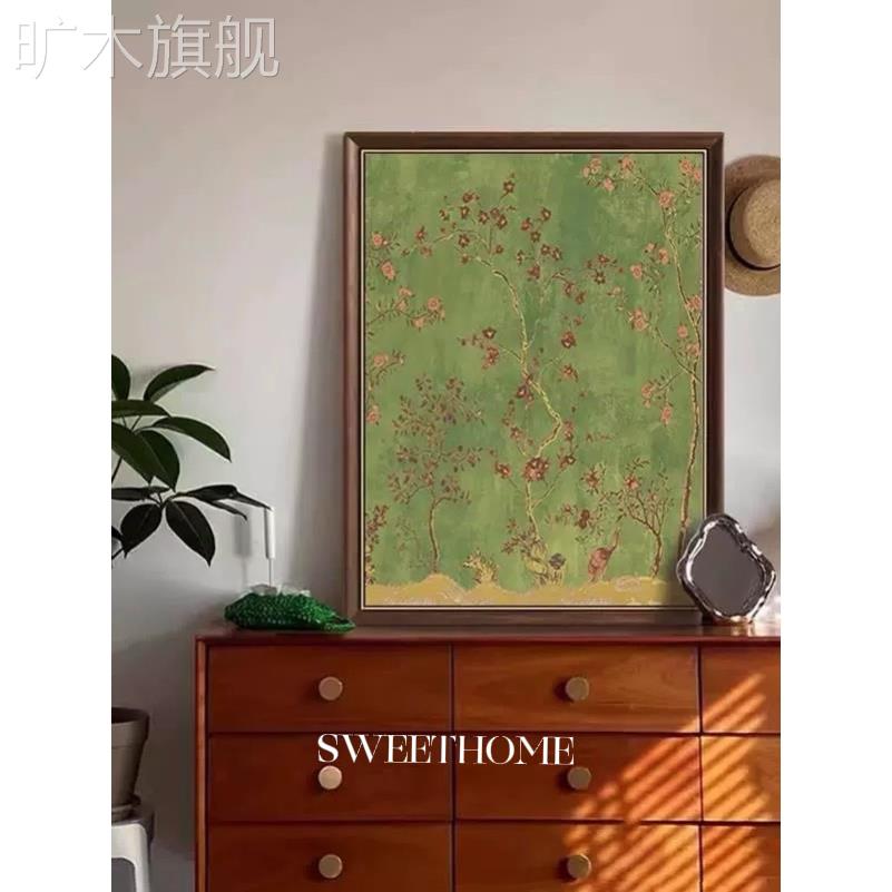 SweetHome *绿意法式复古客厅落地装饰画高级沙发背景艺术挂壁画