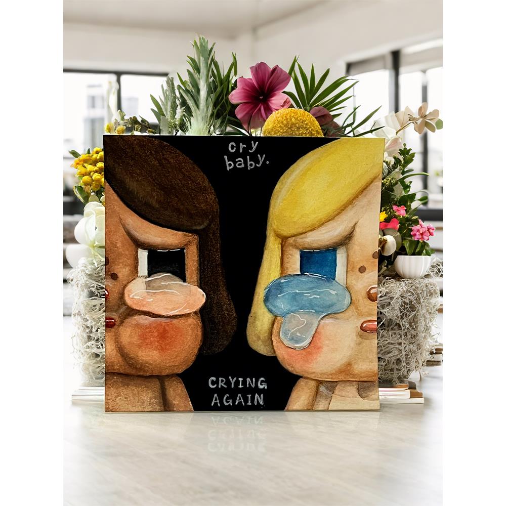 《泡泡玛特》客厅装饰画温馨治愈系可爱卡通动漫儿童房电表箱挂画