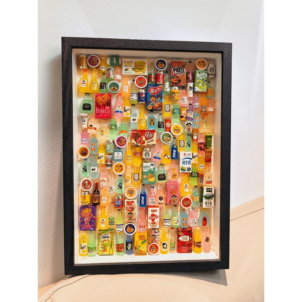 创意小众艺术餐厅玄关走廊挂壁画中古风卡通动漫儿童房客厅装饰画