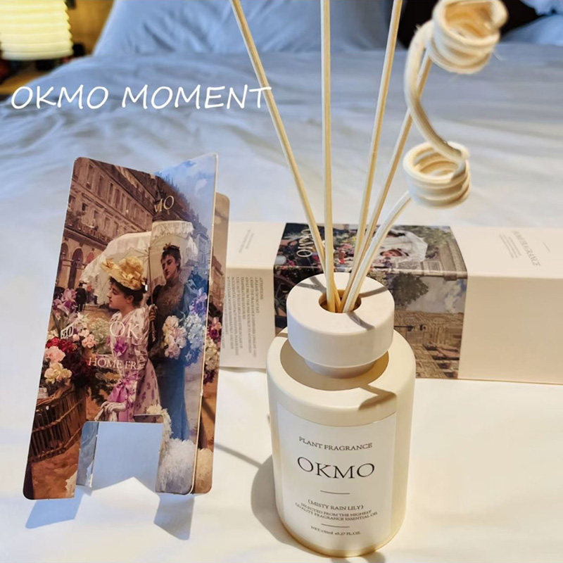 英国OKMO高级植物香薰栀子花持久留香伴手礼卧室玫瑰雪松无火香氛