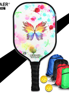 厂家直销 UV真彩打印碳素匹克球拍板PE蜂窝芯pickleball paddle