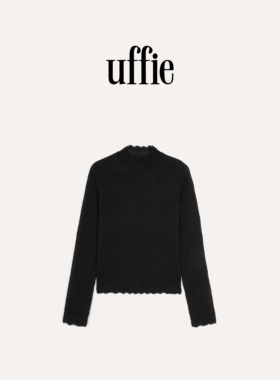 UFFIE于绘 波浪肌理高领上衣