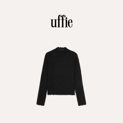 UFFIE于绘 波浪肌理高领上衣