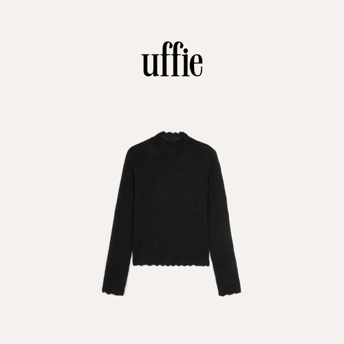 UFFIE于绘 波浪肌理高领上衣