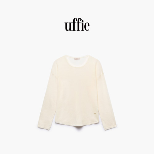 uffie于绘 网眼透感肌理针织上衣