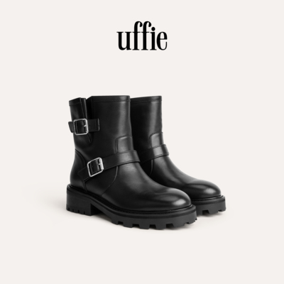 uffie于绘厚底加绒马丁靴