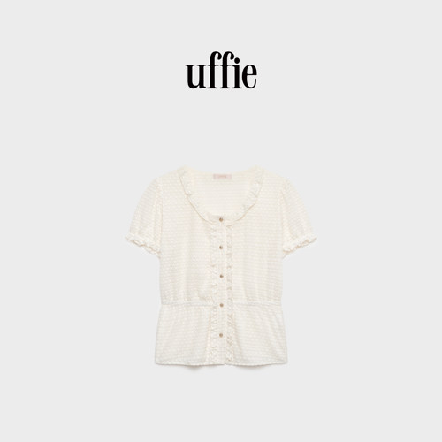 uffie于绘 小气泡 肌理感短袖上衣