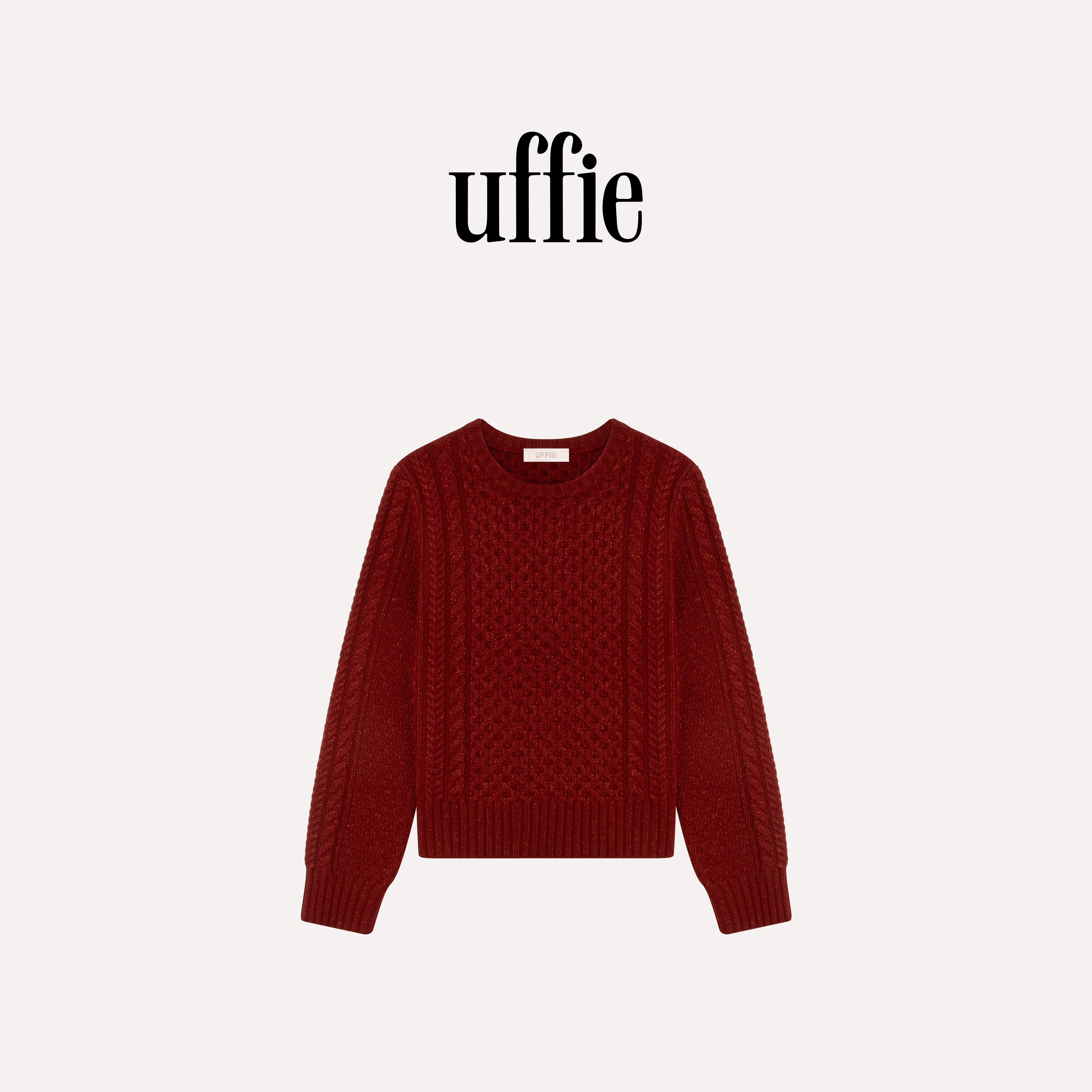 UFFIE于绘 星闪绞花针织毛衣