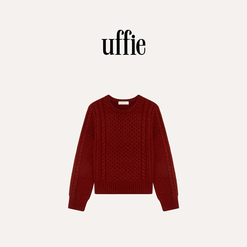 UFFIE于绘 星闪绞花针织毛衣