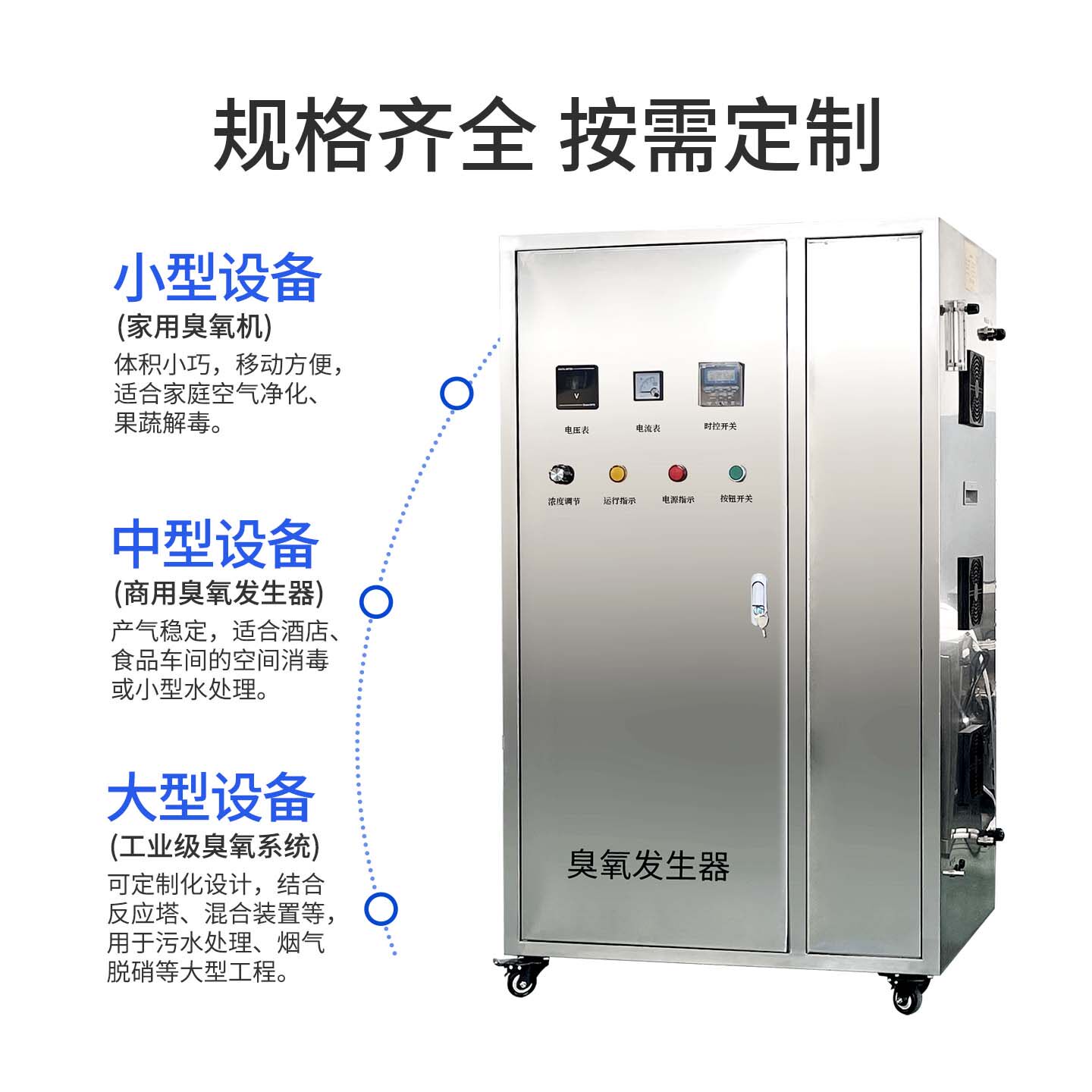 工业级臭氧发生器 220V大功率泳池消毒设备 高浓度活氧灭菌机