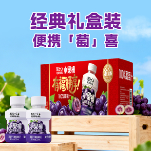 轻上葡萄汁饮料100%果汁含量水果桶含NFC夏黑葡萄汁（1*10）