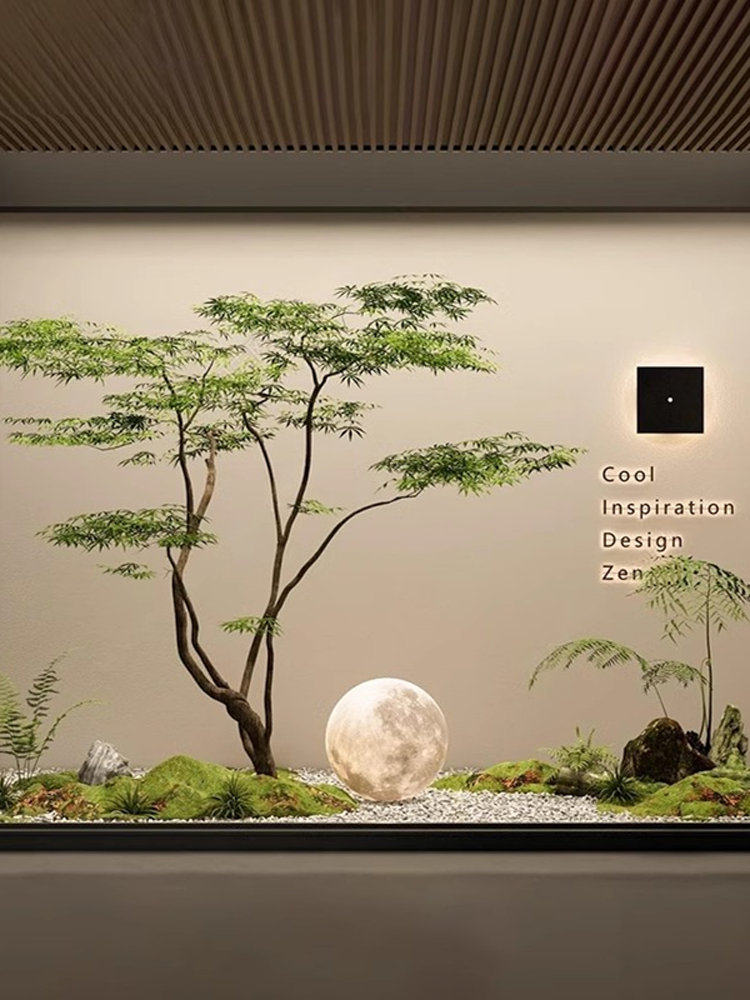 模拟鸡爪，假枫树，彷生绿色植物，窗户美化，房屋入口装饰，地板