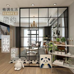 屏风玄关隔断出租房卧室客厅办公室家用装 饰隔断墙窗帘分隔墙