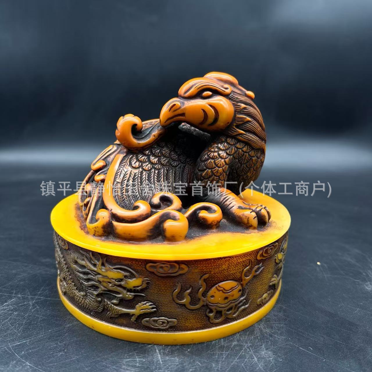 批发树脂古玩收藏仿古寿山石雕高档印章摆件客厅桌面办公装饰品