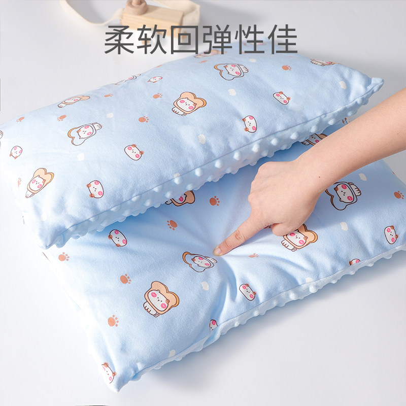 婴儿枕头可拆儿童可水洗小枕头纯棉1-2-3-6岁宝宝定型安抚豆豆枕