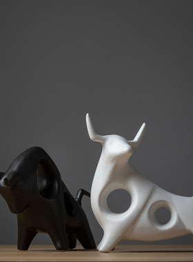 轻奢风酒柜装饰品摆件家居红酒架高档陶瓷创意客厅电视柜桌面摆设