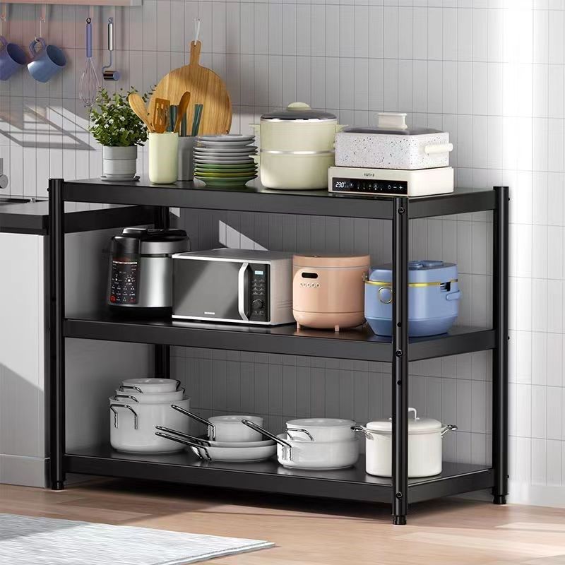 黑厨房置物架碳钢烤漆夹缝收纳架60x50cm45宽40落地多3层微波炉架,厨房/烹饪用具,微波炉置物架,淘宝优惠券,粉丝福利购,淘宝优惠卷