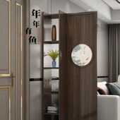 新中式 饰柜简约 屏风隔断玄关柜子储物实木质家用小户型进门入户装