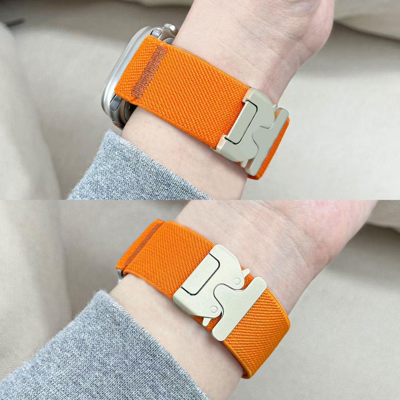 适用iWatch降落伞扣弹力编织表带