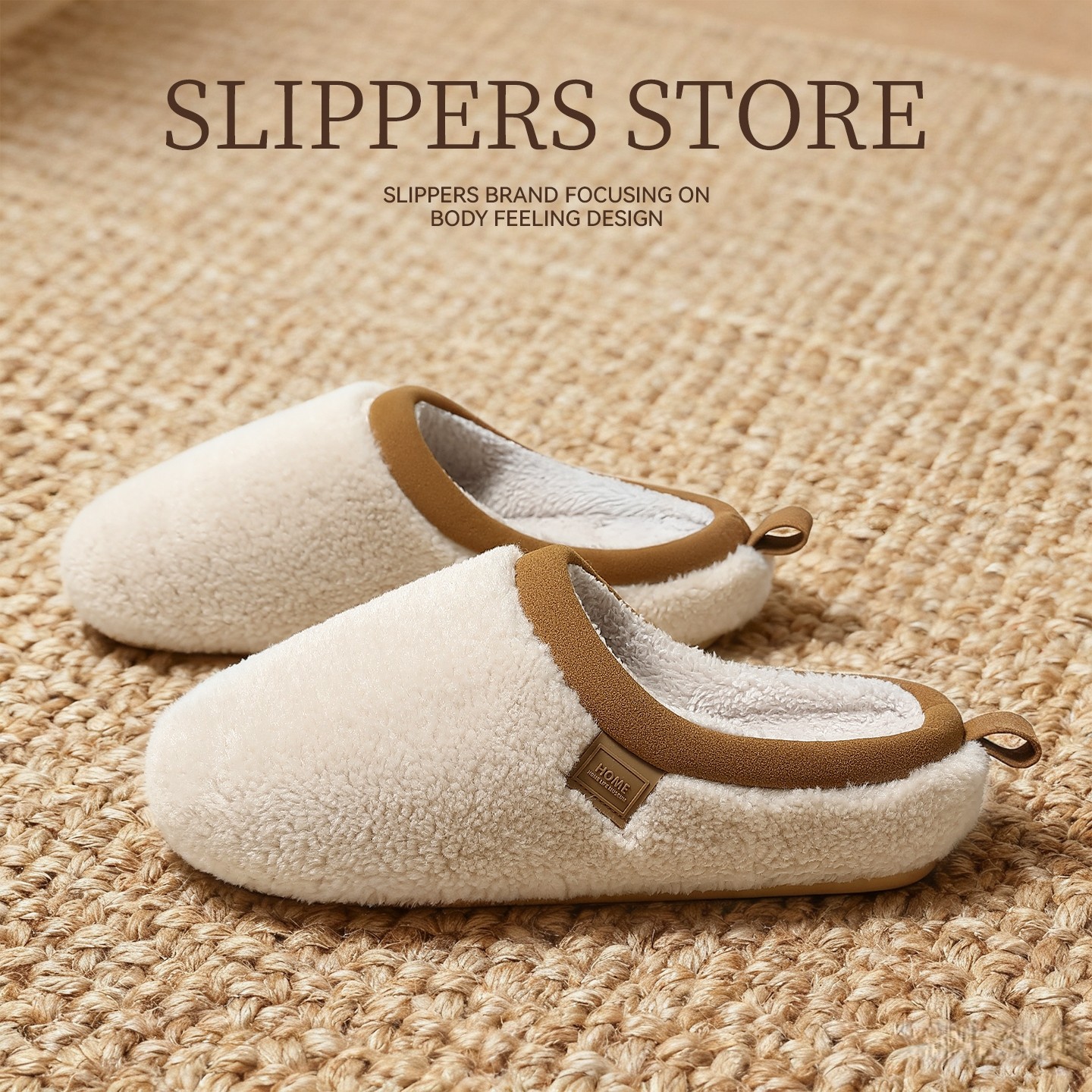 红豆棉拖鞋女2025新款毛毛绒防滑