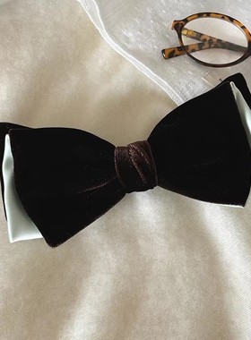 黑巧薄荷~gao端丝绒气质大肠发圈女秋冬款发饰高级感韩国时尚头绳