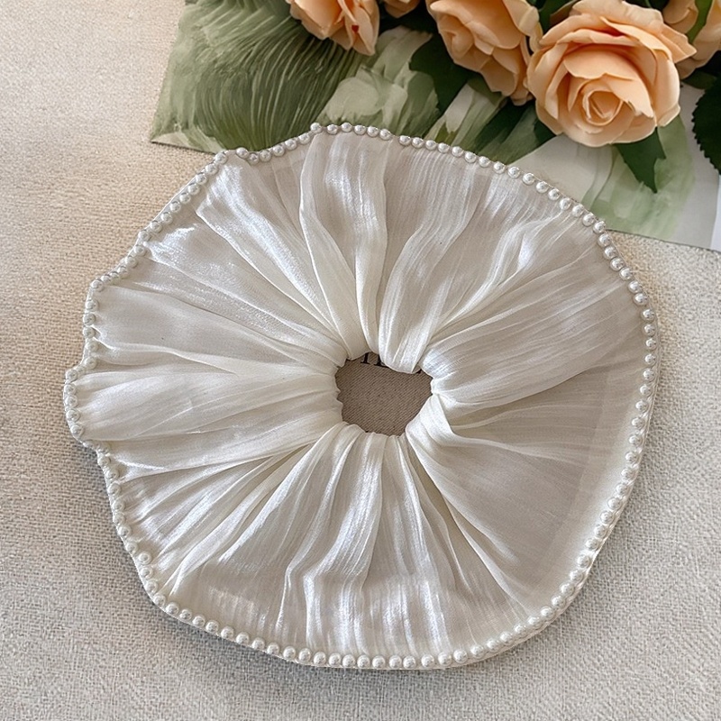 高级感加大号珍珠大肠发圈