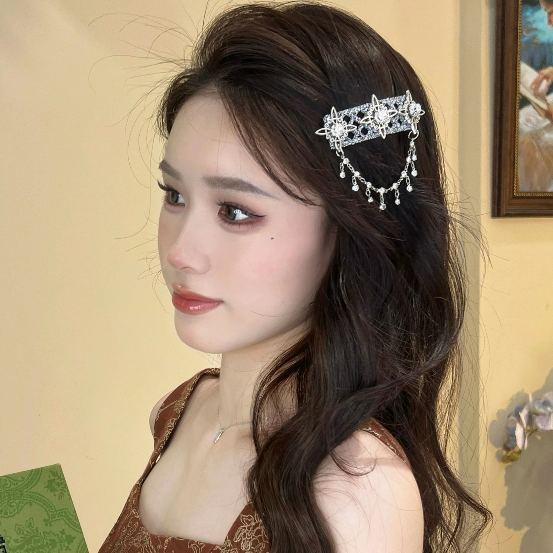 2025新款民族风新中式边夹发饰女民族风铃发夹头饰流苏侧边发卡女,饰品/流行首饰/时尚饰品新,发饰,淘宝优惠券,粉丝福利购,淘宝优惠卷