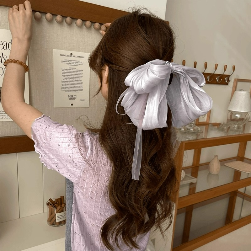 超仙蝴蝶结飘带抓夹少女感发夹