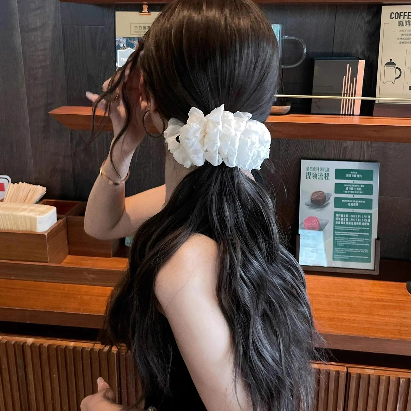 气质高级感褶皱云朵发夹