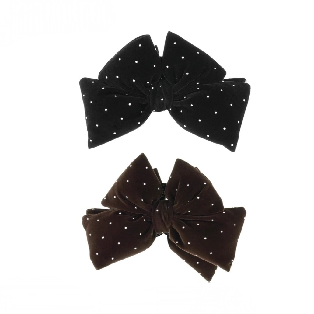 【繁星点点】韩国新款立体填充丝绒蝴蝶结温柔时尚气质氛围感抓夹