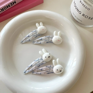 可爱miffy米菲兔BB夹甜妹少女碎发侧边刘海夹韩系卡通百搭发夹子