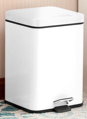 6L/12L不锈钢家用垃圾桶客厅房间厨房办公室防指纹脚踏缓降垃圾桶