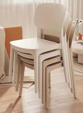 加厚塑料餐椅现代简约靠背凳子家用北欧餐桌椅久坐舒服靠背小包邮