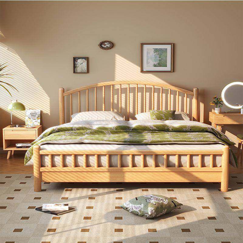 北欧实木床现代简约床原木经济型温莎床双人床日式主卧床