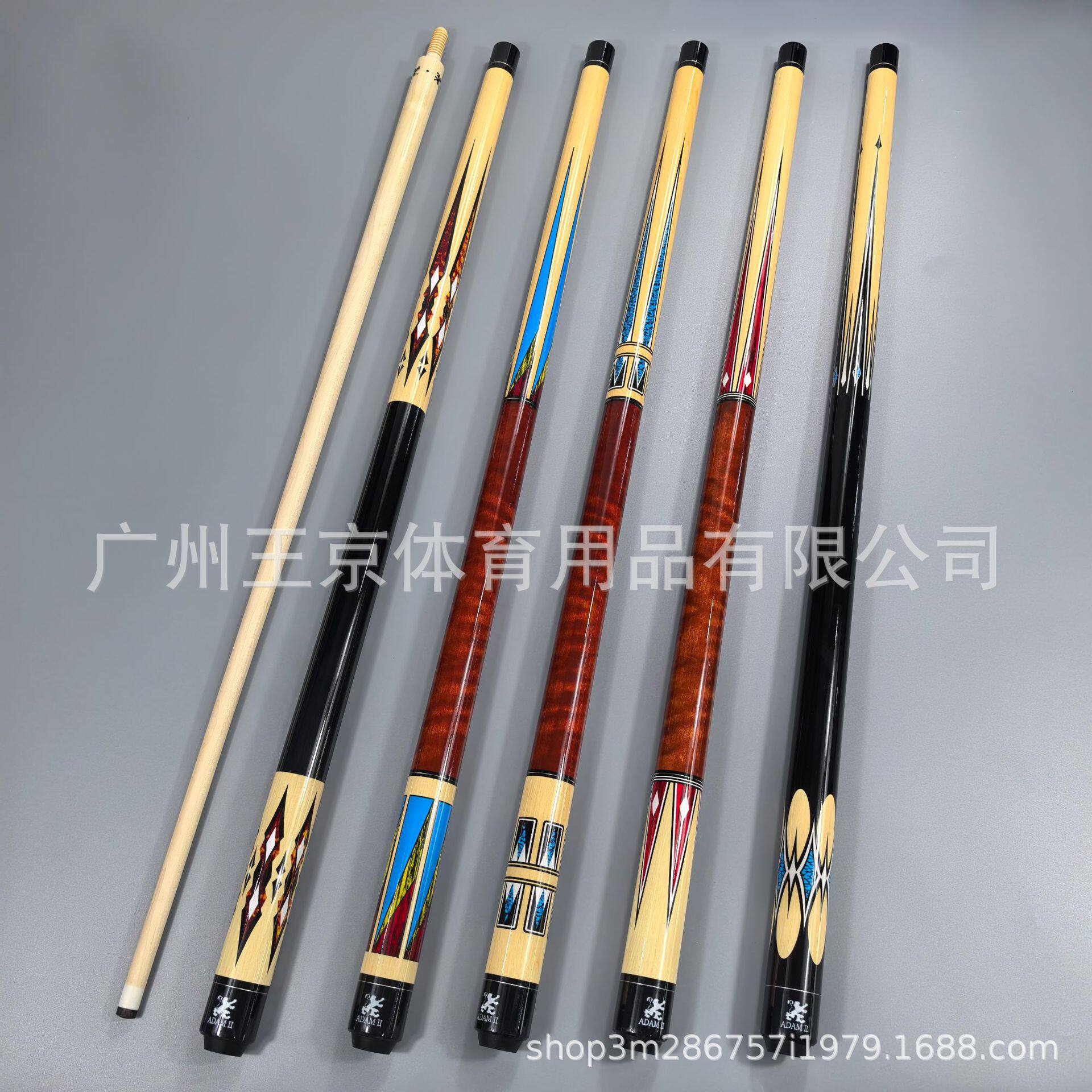 台球杆花式台球杆开伦球球杆大头杆木牙接口分节球杆私杆桌球杆