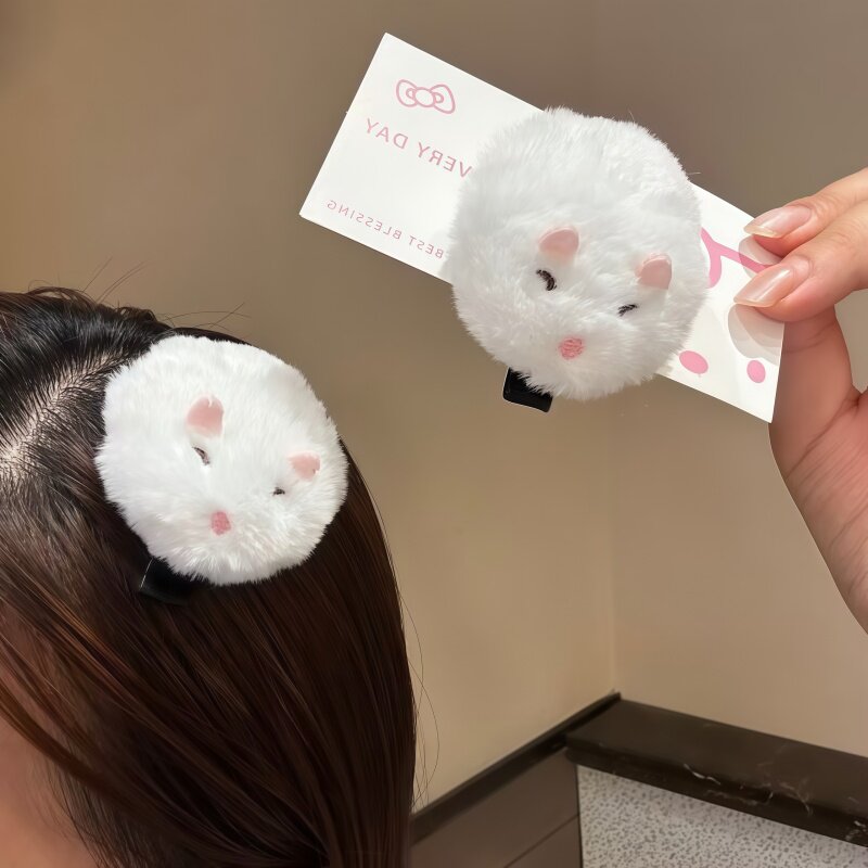仓鼠毛绒发夹小红书同款