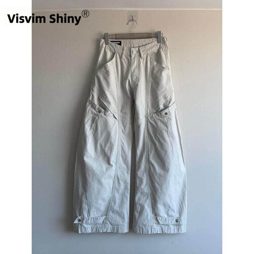 VisvimShiny结构裁剪阔腿裤潮牌