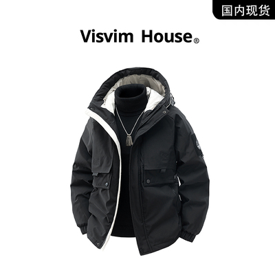 【品牌撤柜】VISVIM BESSEL冬季新款保暖白鸭绒羽绒服连帽外套男