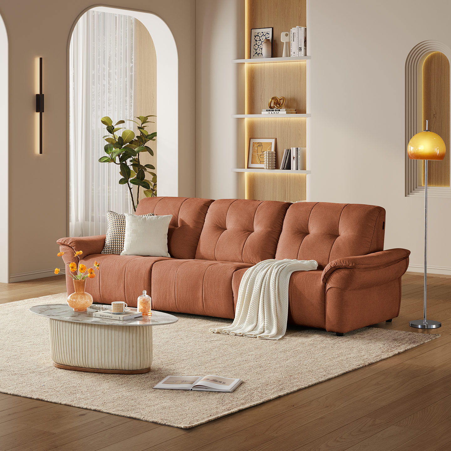 【商场同款】LAZBOY乐至宝多功能美式现代真皮沙发加百列GN.691,住宅家具,功能沙发,淘宝优惠券,粉丝福利购,淘宝优惠卷