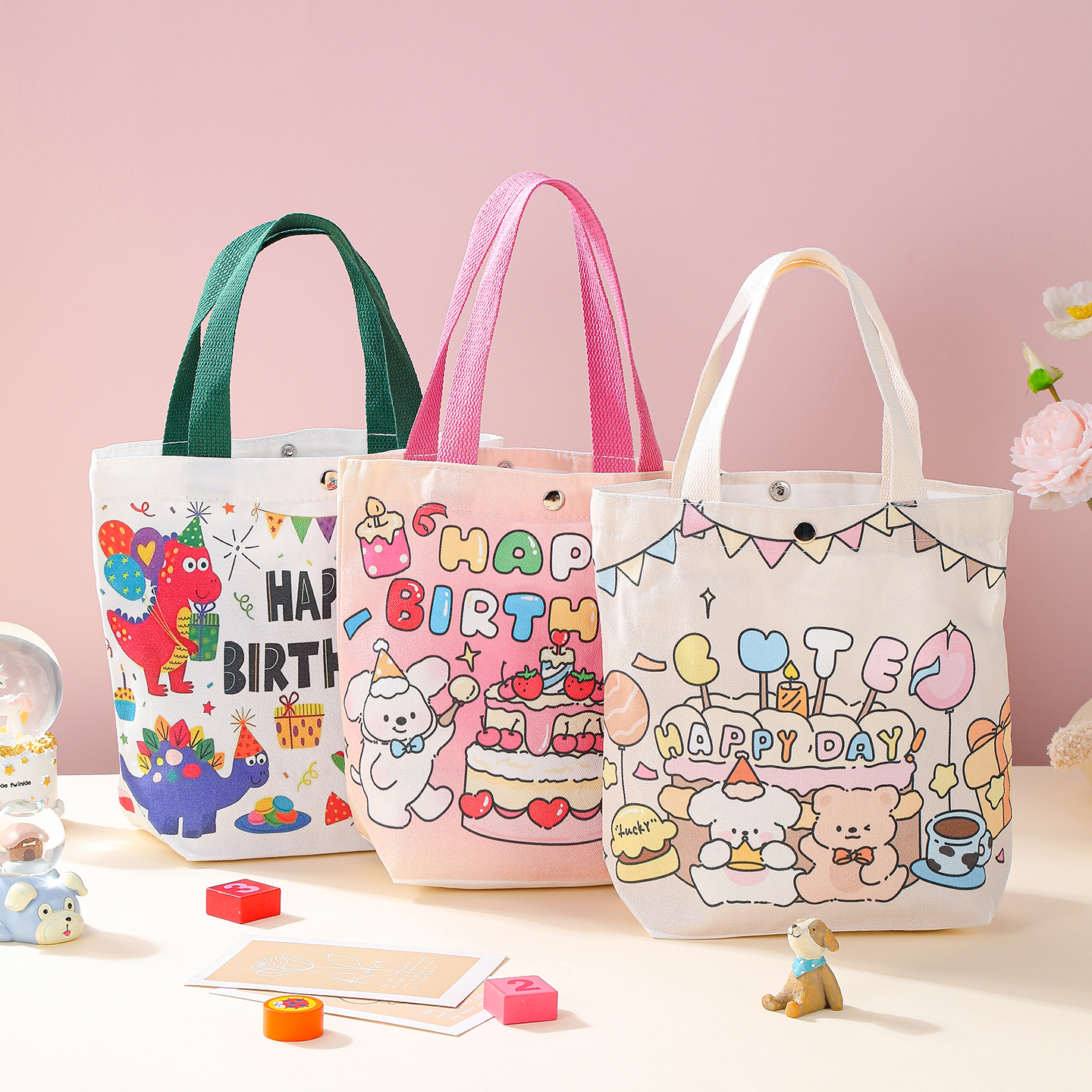 卡通创意个性小帆布袋